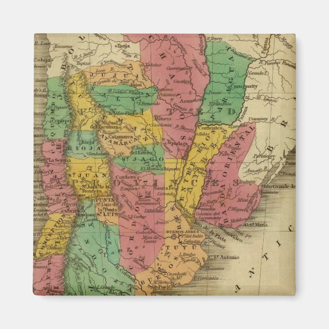 United Provinces, Chili, Patagonia Magnet (Front)