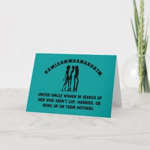 United Single Women - Singles Funny Shirt Holiday Card