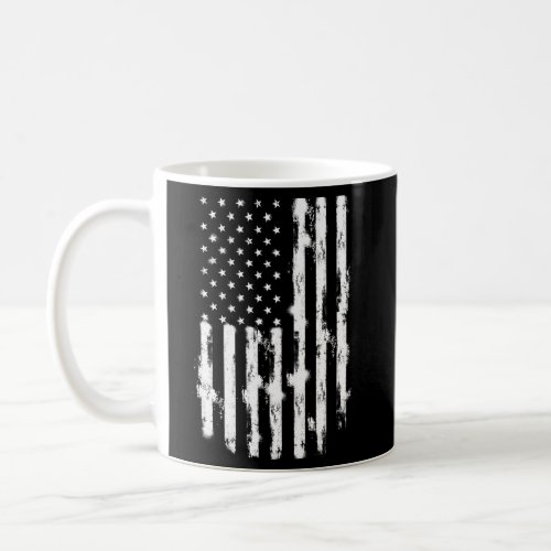 United Starts Us American Flag White Tattered Stri Coffee Mug