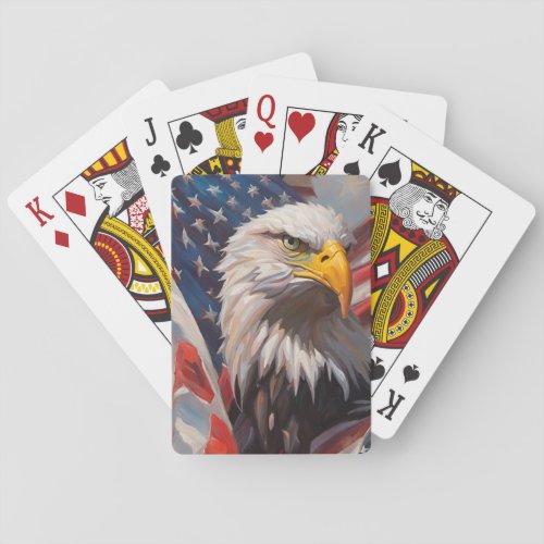 United State Flag and Bald Eagle  Playing Cards