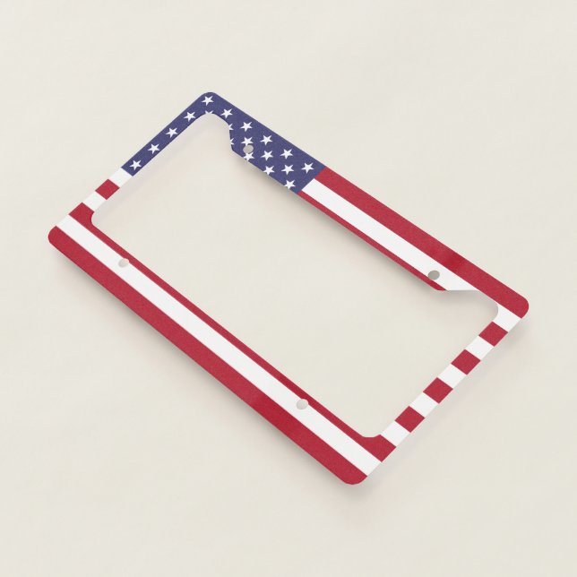 United State Flag License Plate Frame (3/4)