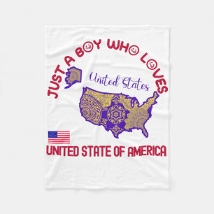 United State of America Fleece Blanket