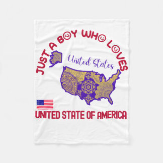United State of America Fleece Blanket
