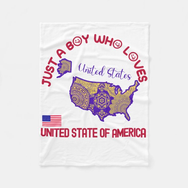 United State of America Fleece Blanket (Front)