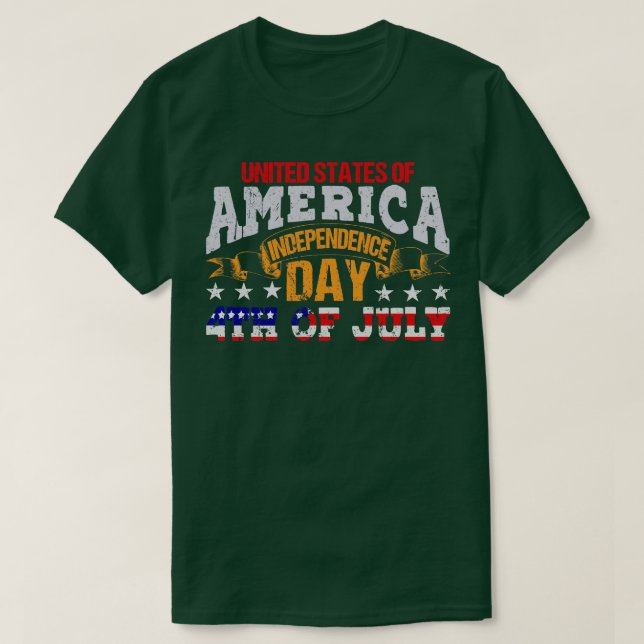 UNITED STATE OF AMERICA INDEPENDENCE DAY  T-Shirt (Design Front)