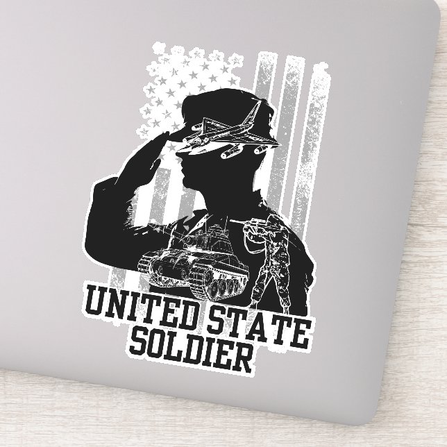 United State Soldier Sticker (Detail)