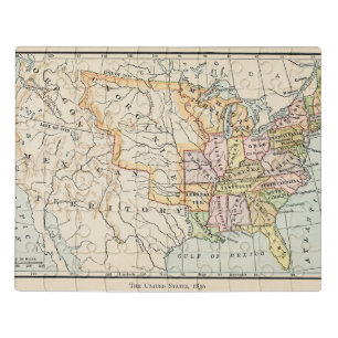 United States 1830 Historical Map Illustration Jigsaw Puzzle