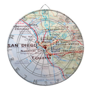 United States 1830 Historical Vintage Map Dart Board