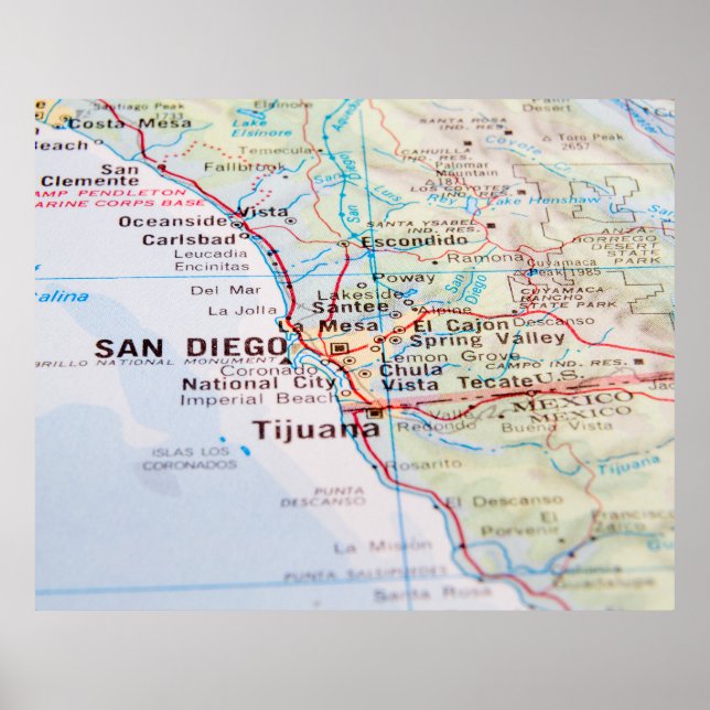 United States 1830 Historical Vintage Map Poster (Front)