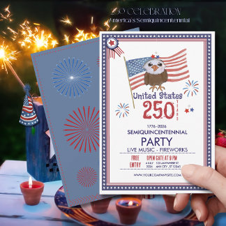 United States 250 Years Freedom Celebration Invitation