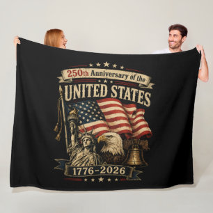 United States 250th Anniversary Celebration Fleece Blanket