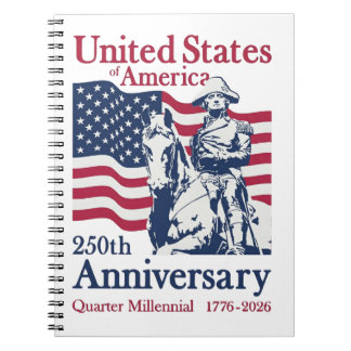 United States 250th Anniversary Commemorative Art  Notebook