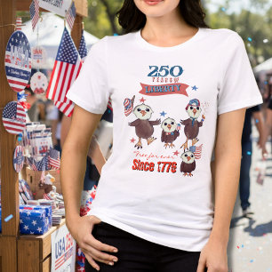 United States 250th Anniversary Eagle Family  Tri-Blend Shirt
