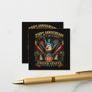 United States 250th Anniversary Patriotic Eagle Enclosure Card