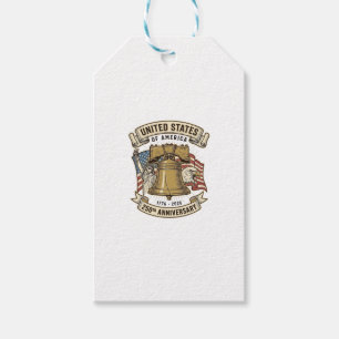 United States 250th Anniversary Patriotic Vector D Gift Tags