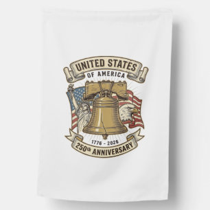 United States 250th Anniversary Patriotic Vector D House Flag