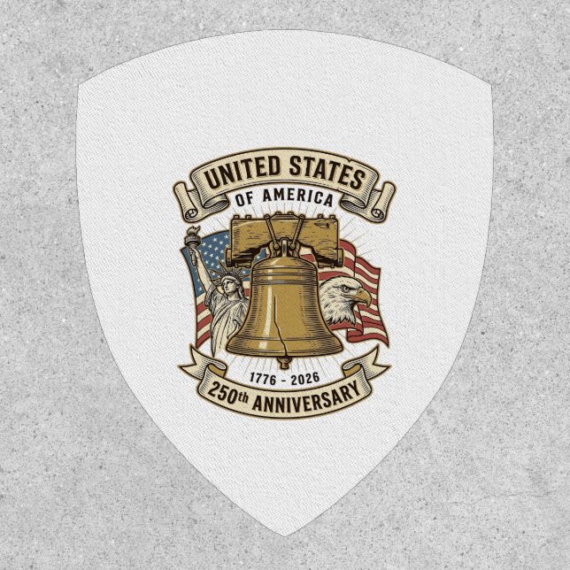 United States 250th Anniversary Patriotic Vector D Patch (Front)