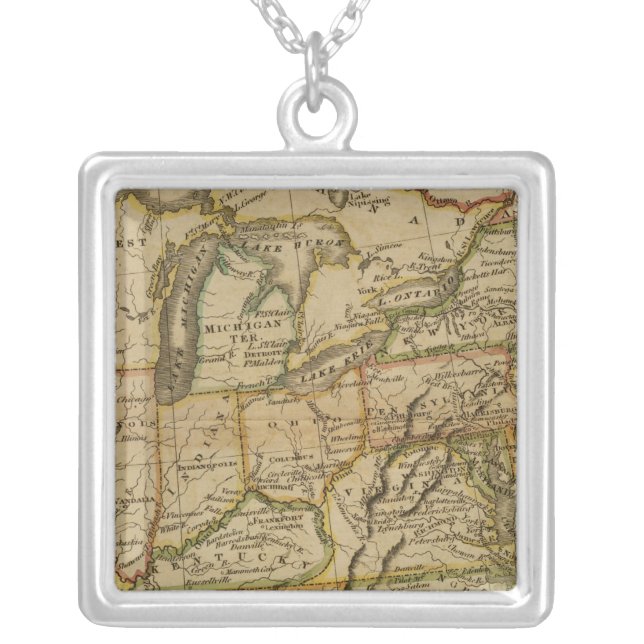 United States 2 Silver Plated Necklace (Front)