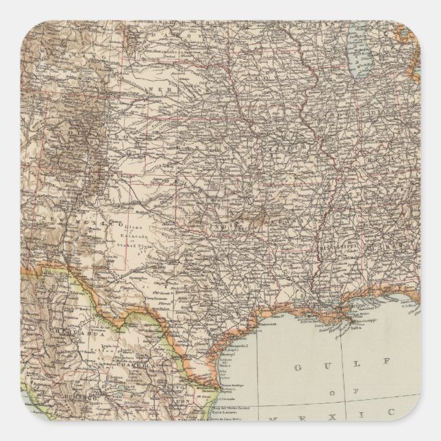 United States 39 Square Sticker (Front)