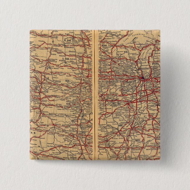 United States 8 Pinback Button (Front)