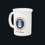 United States Air Force Emblem Beverage Pitcher<br><div class="desc">Show your support of the United States Air Force with this official U.S. Air Force emblem.</div>