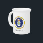 United States Air Force Emblem Beverage Pitcher<br><div class="desc">Show your support of the United States Air Force with this official U.S. Air Force emblem.</div>