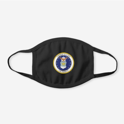 United States Air Force Emblem Black Cotton Face Mask