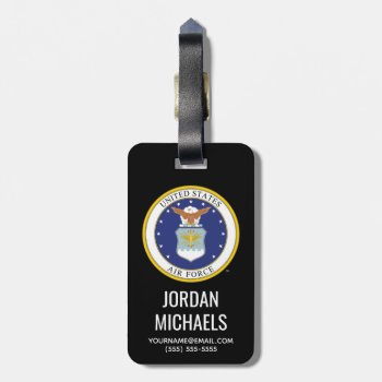 United States Air Force Emblem Luggage Tag by usairforce at Zazzle