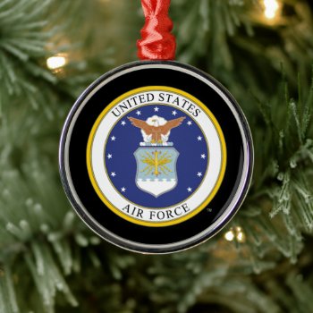 United States Air Force Emblem Metal Ornament by usairforce at Zazzle