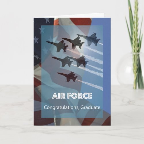 United States Air Force Graduation Jets Salute Card