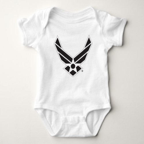 United States Air Force Logo _ Black Baby Bodysuit