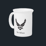 United States Air Force Logo - Black Beverage Pitcher<br><div class="desc">Show your support of the United States Air Force with these classic Us Air Force logos.</div>