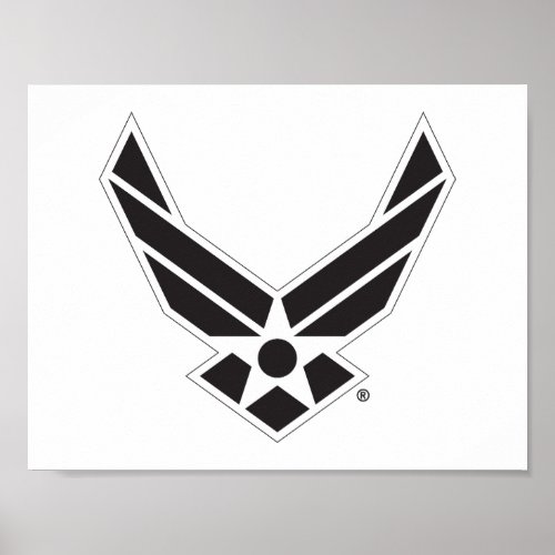 United States Air Force Logo _ Black Poster