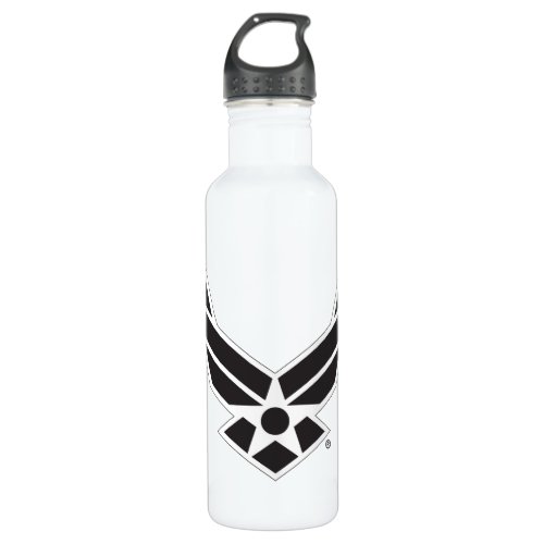 United States Air Force Logo _ Black Stainless Steel Water Bottle