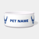 United States Air Force Logo - Blue Bowl<br><div class="desc">This design features the official United States Air Force logo displayed on a bold blue background. Representing pride,  honor,  and tradition,  it’s a timeless tribute to the service and dedication of the United States Air Force.</div>