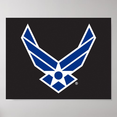 United States Air Force Logo _ Blue Poster