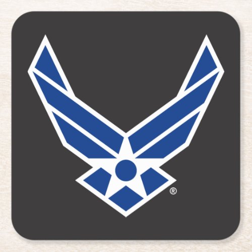 United States Air Force Logo _ Blue Square Paper Coaster