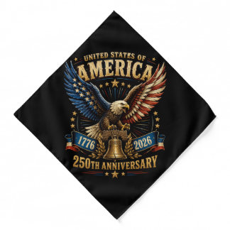 United States America 250th Anniversary Eagle Bandana