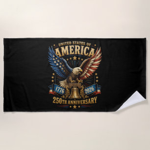 United States America 250th Anniversary Eagle Beach Towel