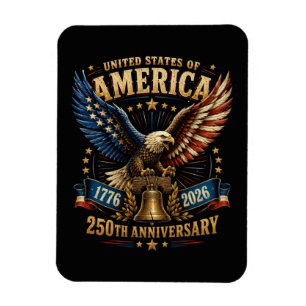 United States America 250th Anniversary Eagle Magnet