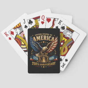 United States America 250th Anniversary Eagle Poker Cards