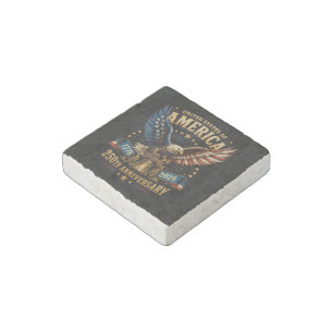 United States America 250th Anniversary Eagle Stone Magnet