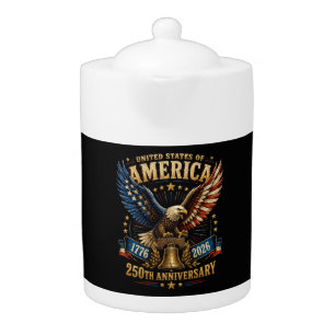 United States America 250th Anniversary Eagle Teapot