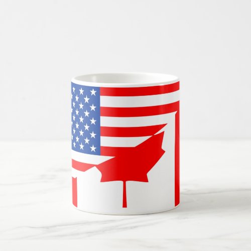 united states america canada half flag usa country coffee mug