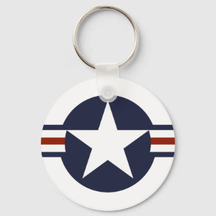 united states america country flag roundel symbol keychain