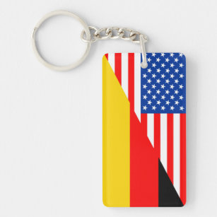 united states america germany half flag usa countr keychain