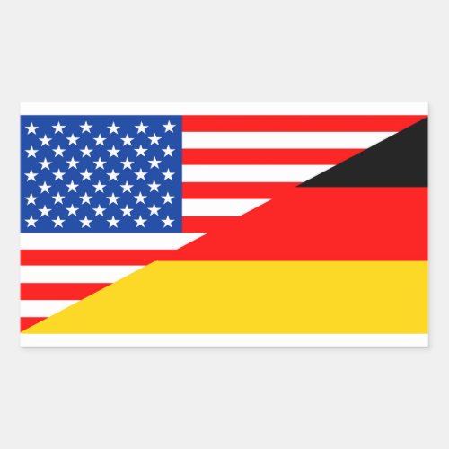 united states america germany half flag usa countr rectangular sticker