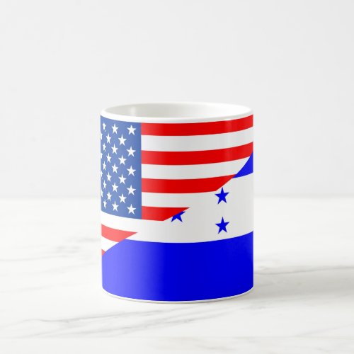 united states america honduras half flag usa count coffee mug