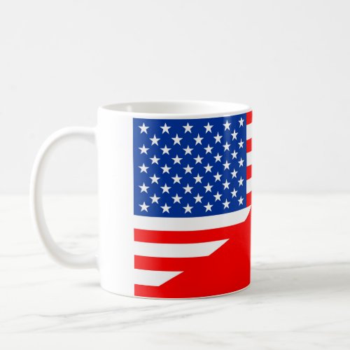 united states america poland half flag usa country coffee mug