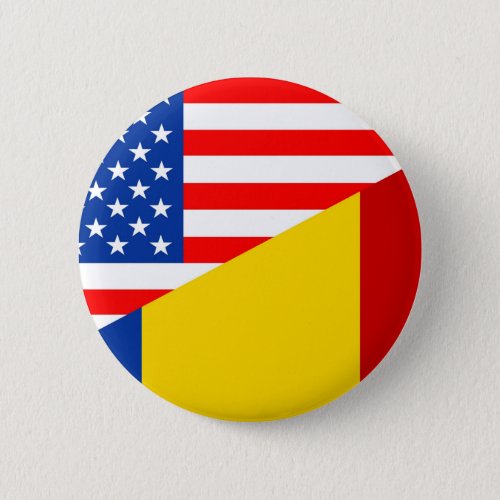 united states america romania half flag usa countr button